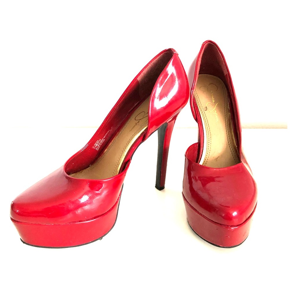 Jessica Simpson Red Platform Pump